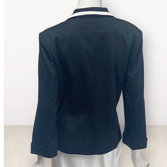 Catherine Malandrino black blazer with white trim - Picture 4 of 6